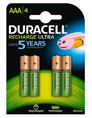 Duracell Akku PreCharged Micro AAA 4er Blister