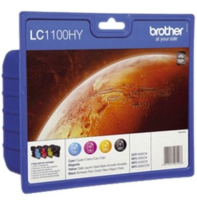 Brother® LC1100HYVALBPDR Inkjet-Druckpatronen schwarz, cyan, magenta, yellow,