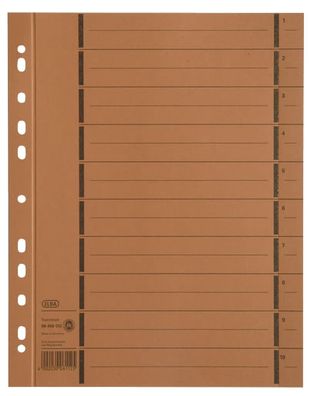 Elba 400004669 Trennblätter mit Perforation - A4 Überbreite, orange, 100 Stück