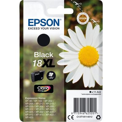 Epson C13T18114012 Epson Tintenpatrone XL schwarz Claria Home T 181 T 1811