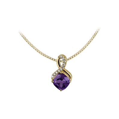 Jacques Lemans - Kette Sterlingsilber vergoldet mit Amethyst - SE-C117H