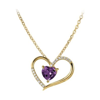 Jacques Lemans - Kette Sterlingsilber vergoldet mit Amethyst - SE-C118J