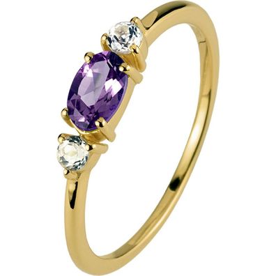 Jacques Lemans - Ring Sterlingsilber vergoldet mit Amethyst - SE-R113I