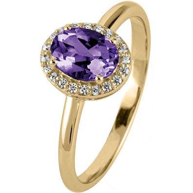 Jacques Lemans - Ring Sterlingsilber vergoldet mit Amethyst - SE-R116G