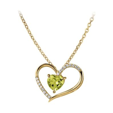 Jacques Lemans - Kette Sterlingsilber vergoldet mit Peridot - SE-C118G