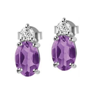 Jacques Lemans - Ohrstecker Sterlingsilber mit Amethyst - SE-O113D