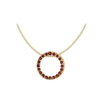 Jacques Lemans - Kette Sterlingsilber vergoldet mit Granat - SE-C121G
