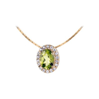 Jacques Lemans - Kette Sterlingsilber vergoldet mit Peridot - SE-C116F