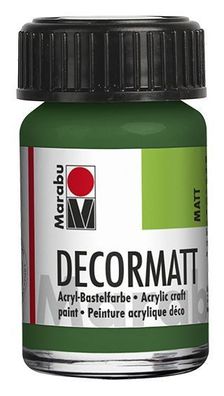 Marabu 1401 39 065 Decormatt Acryl, Olivgrün 065, 15 ml