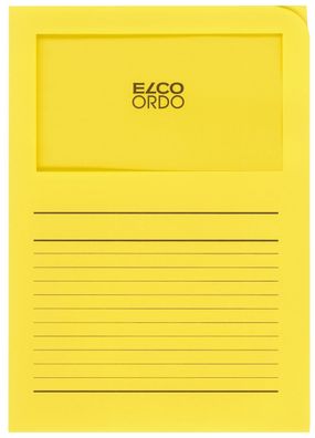 Elco 29489.72 Sichtmappen Ordo classico - gelb, 120g, 100 Stück, Sichtfenster und