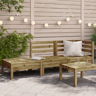 vidaXL Gartensofa 3-Sitzer Kiefernholz Imprägniert