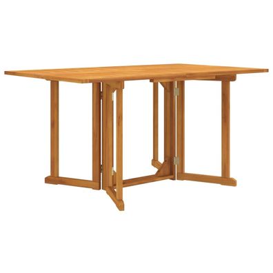 vidaXL Garten-Klapptisch Butterfly 150x90x75 cm Massivholz Teak