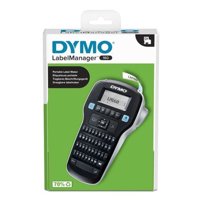 Dymo® 2174611 Beschriftungsgerät LabelManager™ 160 - QWERTZ-Tastatur, schwarz/silber