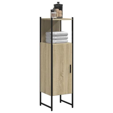 vidaXL Badschrank Sonoma-Eiche 33x33x120,5 cm Holzwerkstoff