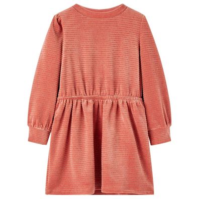 Kinderkleid mit Langen Ärmeln Mittelrosa 116