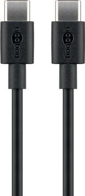 Goobay 66318 USB-C™ Lade- und Synchronisationskabel, 1 m, Schwarz - für Geräte