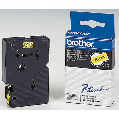 brother TC-Tape TC-691 Schriftbandkassette, Bandbreite: 9 mm