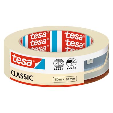 tesa® 52805-00000 Malerband Classic - 50 m x 30 mm, beige