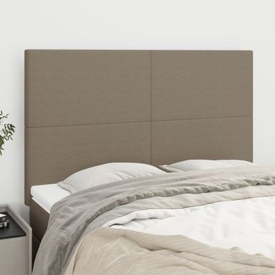 vidaXL Kopfteile 4 Stk. Taupe 72x5x78/88 cm Stoff