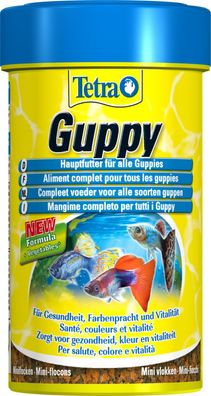 Tetra Guppy Miniflocken 100ml Futter für Lebendgebärende Zierfische