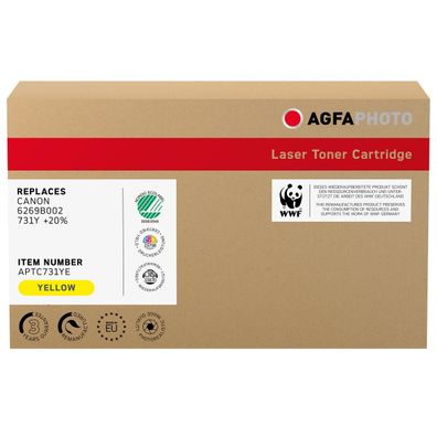 AgfaPhoto Toner APTC731YE wie Canon 6269B002 gelb