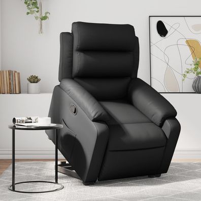 vidaXL Relaxsessel mit Aufstehhilfe Schwarz Kunstleder