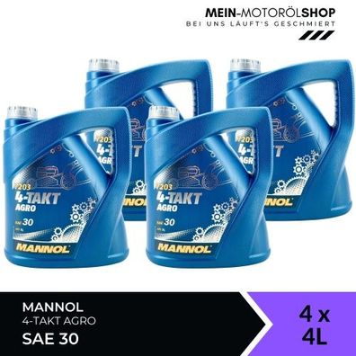 Mannol 4-Takt Agro SAE 30 4x4 Liter