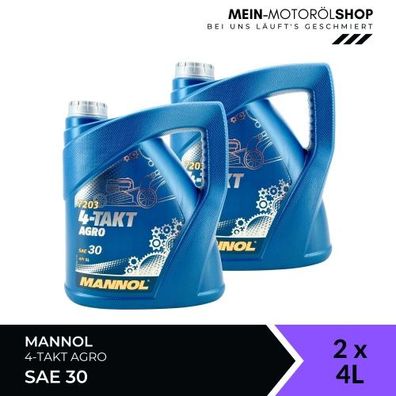 Mannol 4-Takt Agro SAE 30 2x4 Liter