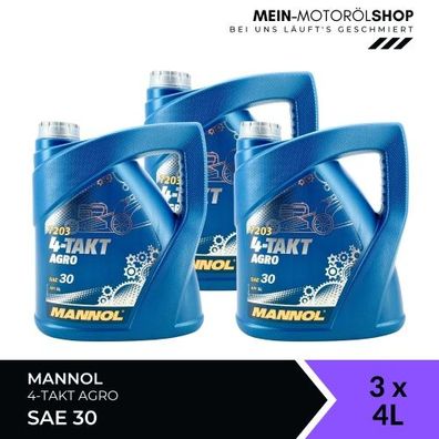 Mannol 4-Takt Agro SAE 30 3x4 Liter