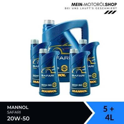 Mannol Safari 20W-50 5 + 4 Liter