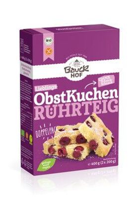 Bauck Mühle 3x Obstkuchen Rührteig glutenfrei Bio 400g