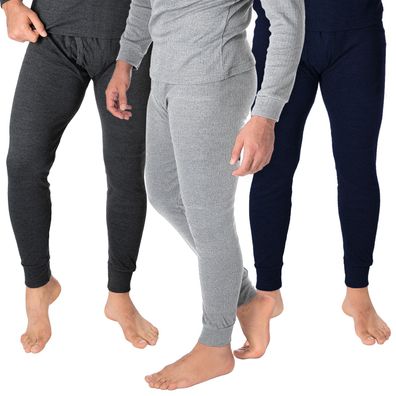 Thermounterhose Herren 3er Pack | Thermo Unterhose mit Innenfleece | 3 Stück lange