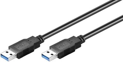 Goobay 93929 USB 3.0 SuperSpeed Kabel, Schwarz, 3 m - USB 3.0-Stecker (Typ A) >