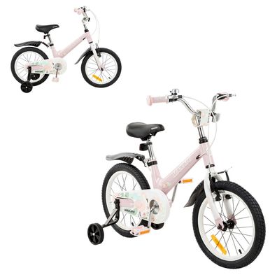 B-Ware Makani Kinderfahrrad Ostria 16 Zoll, Sitz und Lenker verstellbar, rosa