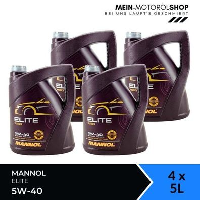 Mannol Elite 5W-40 4x5 Liter