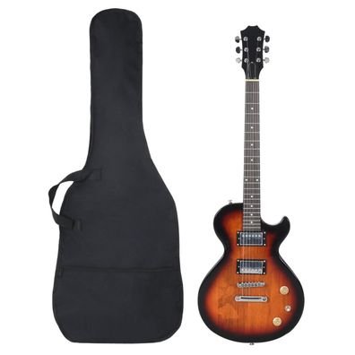 vidaXL E-Gitarre für Anfänger mit Tasche Braun und Schwarz 4/4 39"