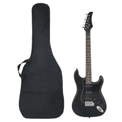 vidaXL E-Gitarre für Anfänger mit Tasche Schwarz 4/4 39"