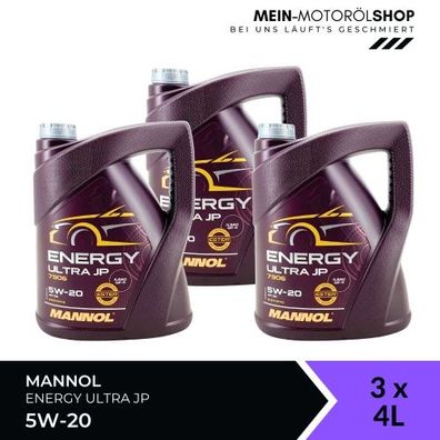 Mannol Energy Ultra JP 5W-20 3x4 Liter