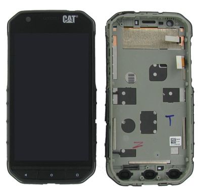 100% Original CAT S31 Display LCD Touchscreen Gehäuse Rahmen Schwarz Sehr Gut