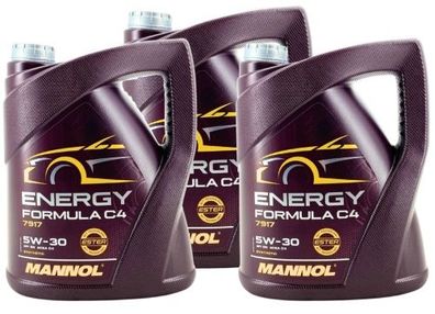 Mannol Energy Formula C4 5W-30 3x5 Liter