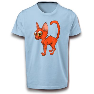 Parodie Katze Tier Haustier Böse Wütend Kater Abstrakt Fun T-Shirt M - XL Baumwolle