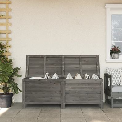 vidaXL Gartentruhe Anthrazit 150x50x56,5 cm Massivholz Tanne