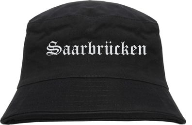 Saarbrücken Fischerhut - Altdeutsch - bestickt - Bucket Hat Anglerhut Hut Anglerh