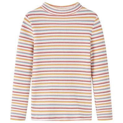 Kinder-Langarmshirt Halbrollkragen Ecru 128