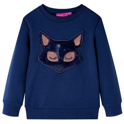 Kinder-Sweatshirt Marineblau 128