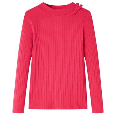 Kinder-Langarmshirt Knallrosa 128