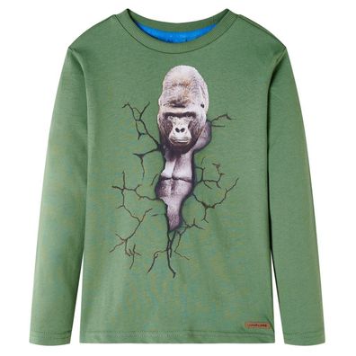 Kinder-Langarmshirt Helles Khaki 116