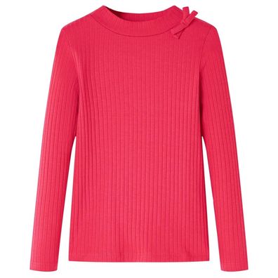 Kinder-Langarmshirt Knallrosa 104