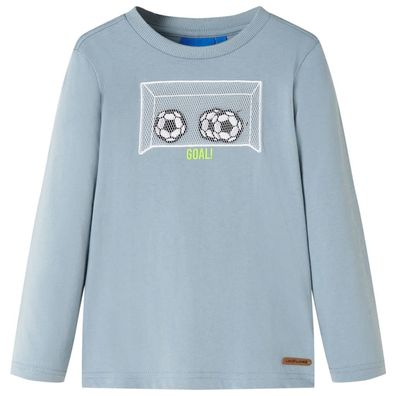 Kinder-Langarmshirt Hellblau 104