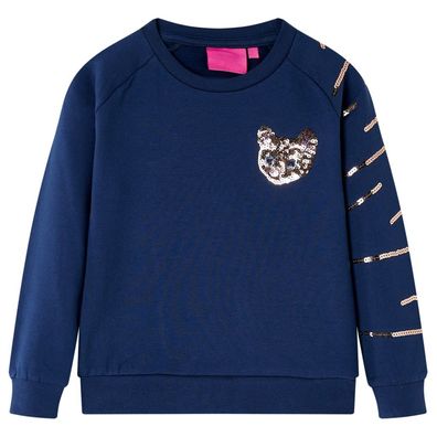 Kinder-Sweatshirt Marineblau 140